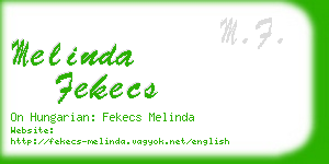 melinda fekecs business card